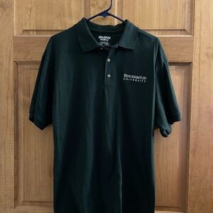 Binghamton University Dark Green Short Sleeve Polo Shirt